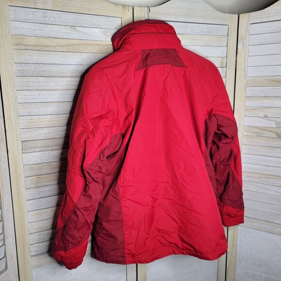 Columbia Core Interchange Womens Medium Fleece Jacket Red Winter Coat - Picture 3 of 14